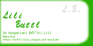lili buttl business card